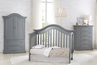 Davenport Day Bed Collection in Moon Grey Finish